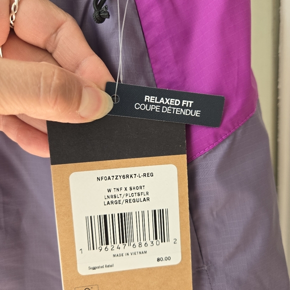 NWT The North Face Size Large Purple Windwall Windchill Athletic Shorts - Picture 10 of 16